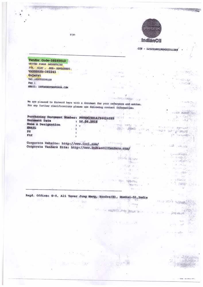 INDIAN OIL DOCUMENT